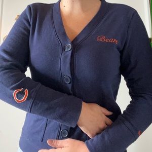 Chicago Bears Women’s Cardigan.  Retro, varsity style.  Size MED